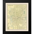 thumbnail image 2 of Cram 20x24 Black Modern Framed Museum Art Print Titled - Indianapolis Indiana - Cram 1892, 2 of 5