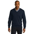 thumbnail image 2 of Port Authority V-Neck Sweater - Navy - Large, 2 of 4