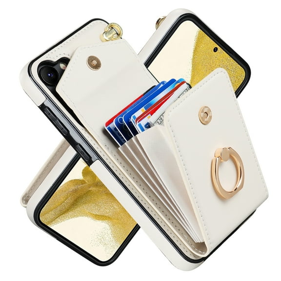 For Samsung Galaxy S23 5G Ring Holder RFID Card Slot Phone Case
