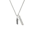 thumbnail image 2 of Delight Jewelry Silvertone Beaded ''Cheer'' Silvertone Forever Bar Charm Necklace, 23", 2 of 4