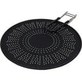 thumbnail image 3 of CucinaPro Silicone Splatter Screen- Multi Use XL 11.5" Oil and Grease Shield Guard and Strainer w Foldable Handle for Easy Storage - Fits Most Kitchen Frying Pans - Great for Cooks, 3 of 5