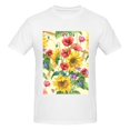 thumbnail image 4 of Bingfone Sunflower Cornflower Poppy Men'S Loose Fit Short-Sleeve Pocket T-Shirt, 4 of 7