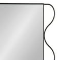 thumbnail image 6 of Kate and Laurel Wriggle Modern Scalloped Rectangle Mirror, 24 x 36, Black, Decorative Wavy Mirror with Unique Rippled Edge for Use as Contemporary Bathroom Vanity Mirror, 6 of 8