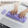 thumbnail image 3 of Keyboard Mouse Combo, 3 DPI Auto Sleep Wireless Keyboard Set 2.4GHz  for Office Purple Theme, 3 of 7