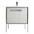 thumbnail image 2 of Fine Fixtures  Oakville Bathroom Vanity  with White Ceramic Sink Mild Grey Oak - Chrome Hardware 30 Inch, 2 of 9