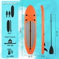 thumbnail image 3 of Arlopu 10' Inflatable Stand Up Paddle Board SUP Inflatable Paddle Board with Carry Bag, Leash, Paddle and Hand Pump, 3 of 7