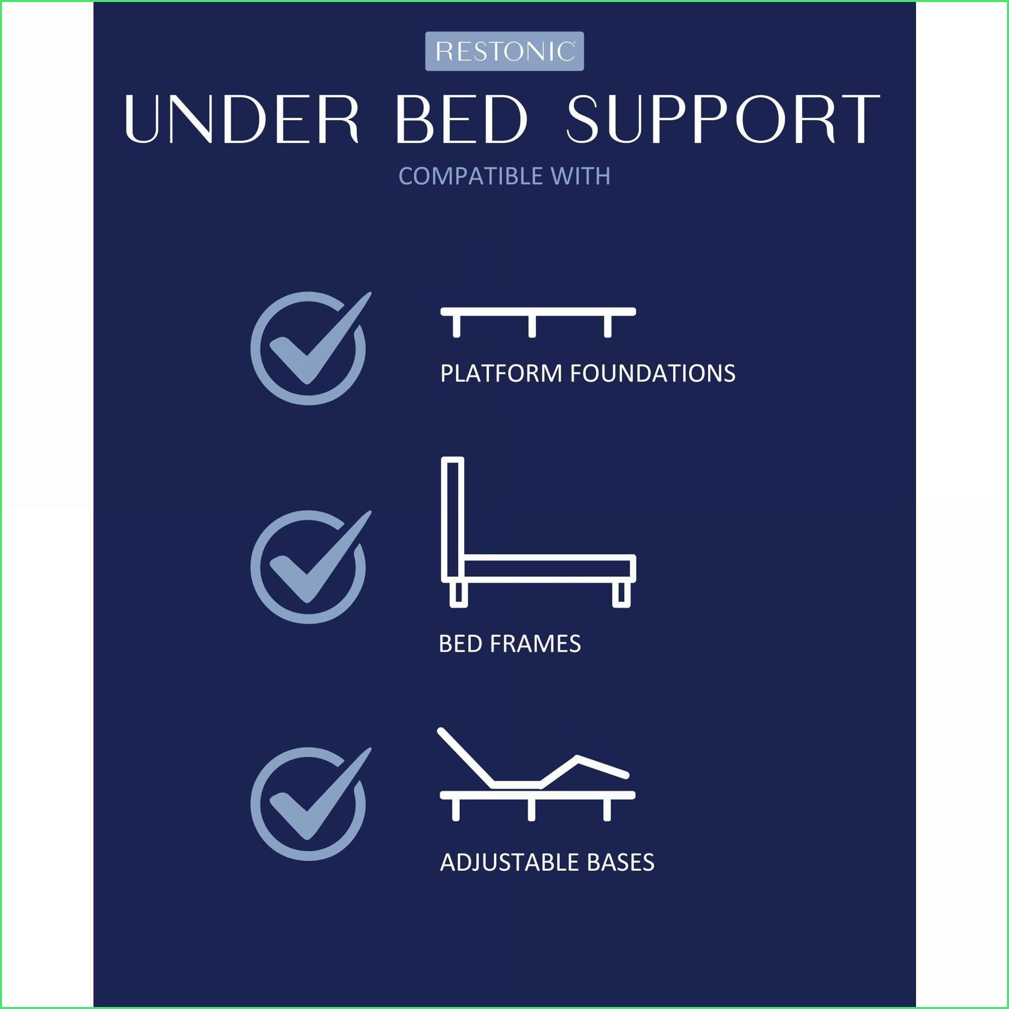 Mattresses | 13” Restonic TempaGel Hybrid Lux Firm King Mattress | Foam | Grey+Blue