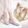 thumbnail image 4 of Chaussures pour Tout-Petits Filles Chaussures Princesses Filles Ballerines à Paillettes Robe Chaussures Plates Mariage Fête Talon Chaussures Princesses Bébé Étudiant Chaussures de Performance Chaussures Mary Jane, 4 of 7