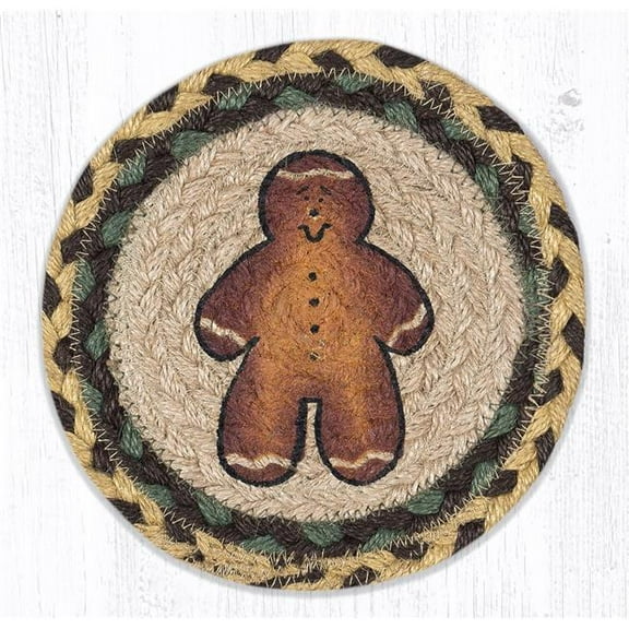 Capitol Importing 79-111GBM 7 x 7 in. LC-111 Gingerbread Man Round Large Coaster