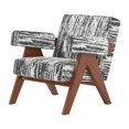 thumbnail image 3 of Silla Decorativa Silla Perezosa Muebles Sofá De Ocio Para Interior Oficina Sala De Estar Gris Algodón Lino, 3 of 8