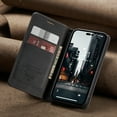 thumbnail image 5 of KONEE Phone Case Compatible with iPhone 14 Pro , Leather Case PU Leather Flip Phone Case with [Card Slot] [Stand Function], Foldable Phone Case for iPhone 14 Pro Case, Black, 5 of 14