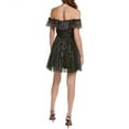 thumbnail image 2 of ML Monique Lhuillier womens  Off-The-Shoulder Cocktail Dress, 2, Black, 2 of 3