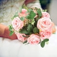 thumbnail image 4 of Hojas de rosas a granel Vegetación artificial Hojas de flores de rosas falsas para ramos de boda de bricolaje Centros de mesa Decoraciones para fiestas Guirnaldas de guirnaldas de vid de rosas Suministros Vhermosa CZJJ-HQ38-2, 4 of 7