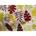 thumbnail image 4 of oneOone Coton Cambre Marron Rayé & Feuilles Bloc Robe Tissu Tissu Imprimé par la Cour 56 Pouces de Large, 4 of 4