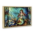thumbnail image 3 of Stupell Industries Elegant Seated Mermaid Fantasy & Sci-Fi Painting Gold Floater Framed Canvas Art Print Wall Art, 25 x 17, 3 of 9