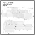 thumbnail image 7 of 118" Modern Modular Sofa with 4 Pillows, Soft Corduroy Couch with Solid Wood Frame, L-Shaped Sofa for Livingroom, Bedroom, Office, Beige, 7 of 7