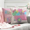 thumbnail image 3 of Valentine''s Day Pillow Covers 18x18 Inch Set of 4 Heart Truck Decor Pink Stripe Throw Pillow Covers Valentine''s Day Cushion Case Decoration for Home Sofa Couch Chair 162, 3 of 6