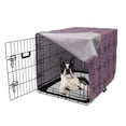 thumbnail image 5 of Geometric Dog Crate Cover, Violet Tone Squares Circles and Rhombuses, Easy to Use Pet Kennel Cover Small Dogs Puppies Kittens, 7 Sizes, Pale Eggplant Pale Pink, by Ambesonne, 5 of 6