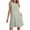 Army Green, variant on Summer Casual Sleeveless Crew Neck Striped Dress for Women with Loose Fit Breathable Knee-Length Dresses