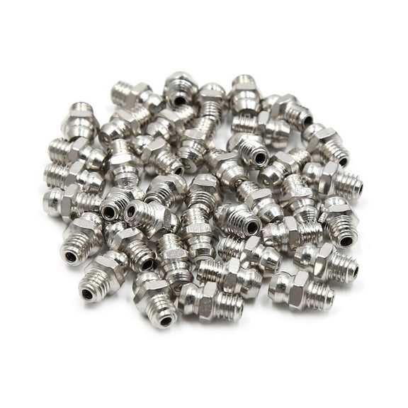 Unique Bargains 40pcs M6 x 1 Nickel Plated Straight Grease Nipple Fitting for Motorbike Car