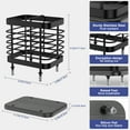 thumbnail image 3 of Toothbrush Holders with Water Absorbing Diatomite for Bathrooms, Electric Toothbrush Toothpaste Holder 2 Slots, Shower Tooth Brush Holder Bathroom Countertop Sink Caddy Sponge Organizers, Black, 3 of 7