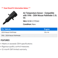thumbnail image 2 of Air Temperature Sensor - Compatible with 1996 - 2004 Nissan Pathfinder 3.5L V6 1997 1998 1999 2000 2001 2002 2003, 2 of 2