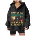 thumbnail image 1 of WEAIXIMIUNG Sweatshirts Oversize Tendance pour Femmes Imprimé Ample Hoodie, 1 of 4