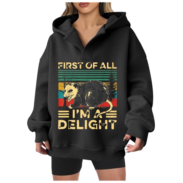 WEAIXIMIUNG Sweatshirts Oversize Tendance pour Femmes Imprimé Ample Hoodie