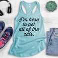 thumbnail image 2 of I'm Here To Pet All Of The Cats Tank Top, Ladies Racerback Tank Top, Cat-lover Tank, Cat Tank, Cancun, XX-Large, 2 of 3