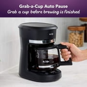 Mr. Coffee Mini Brew Programmable Coffee Maker, 5-Cup Coffee Maker, Black