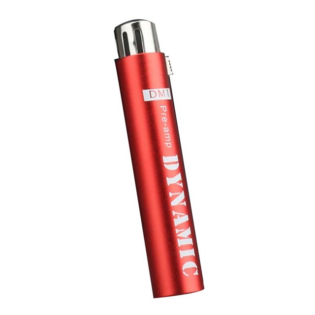 Reemplazo para preamplificador de micrófono dinámico DM1, amplificador de ganancia de 28 dB para micrófonos de cinta dinámicos y pasivos, color rojo