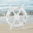 thumbnail image 5 of Nagina International Nautical Wooden Antique Vintage Captain's Ship Wheel - Pirate Home Decor Gifts - Nursery Wall Hangings (30 Inches, Antique White), 5 of 7