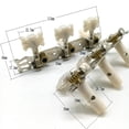 thumbnail image 3 of 2X One Pair Guitar Tuning Pegs Machine Tuners White for Classic Guitar Guitar Part Accessories, 3 of 7