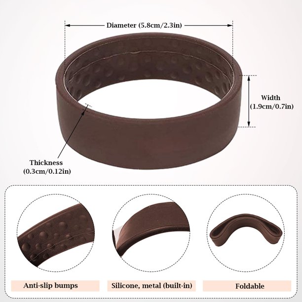 Sonducket Gel de sílice para el cabello que permanece en su lugar todo el día con un soporte para cola de caballo con banda elástica para el Accesorio para el cabello marrón
