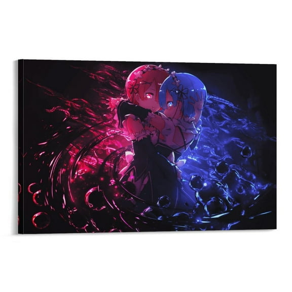 ReZero -Starting Life in Another World Room Aesthetic Poster Print Art Wall Painting Canvas Posters Gifts Modern Bedroom Decor 24x36inch(60x90cm)