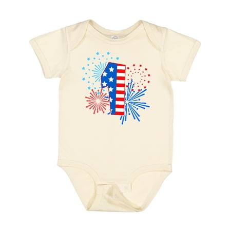 

Inktastic First Birthday- Fourth of July Fireworks Gift Baby Boy or Baby Girl Bodysuit