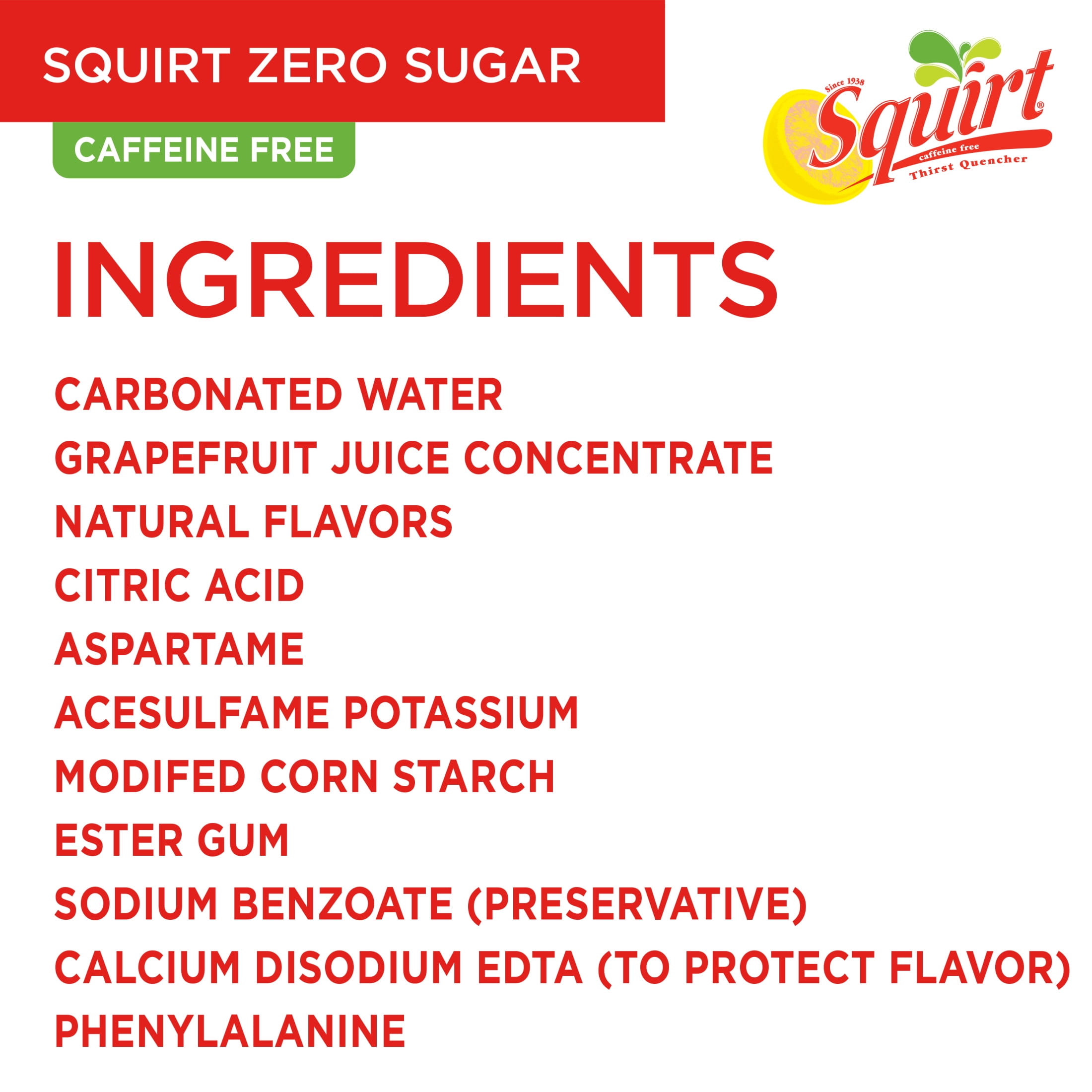 Squirt Zero Sugar Grapefruit Soda Pop, 12 fl oz, 12 Pack Cans