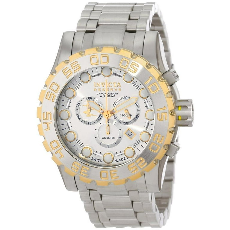 Invicta Men's 11862 Reserve Silver Dial Steel Bracelet Chronograph