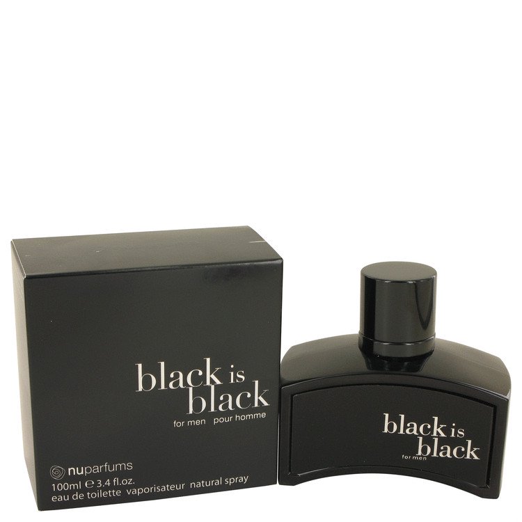 Nu Parfums Black is Black Eau De Toilette Spray for Men 3.4 oz