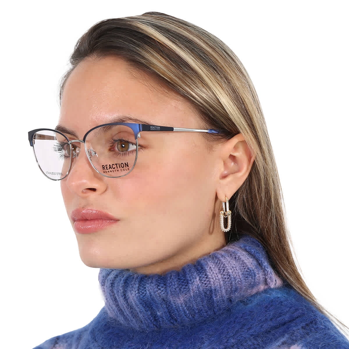 BOTTEGA VENETA VENETA-BV0193O-003 Eyeglasses Eye Glasses 003 BLUE Authentic New Bottega Veneta® BV1017O Eyeglasses - EuroOptica™ NYC main image 4