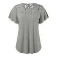 thumbnail image 7 of Summer Tops for Women Long Sleeve Tee Womens Shirt Size Small Womens Tops Running Clothes Women Shirt Workout Space Apparel Short T Long Sleeves Shirts Tee Graphic Sleeve The Grey S, 7 of 7