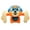 Orange, variant on SPRING PARK Flipping Toy Cartoon Animal Shape Voice Control Safe Electric Rolling Monkey Toy for Baby