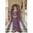 thumbnail image 2 of Stitched Women's Wear Indian Pakistani Designer Salwar Kameez Trouser Pant Suits ( Purple, S - 38 ), 2 of 5