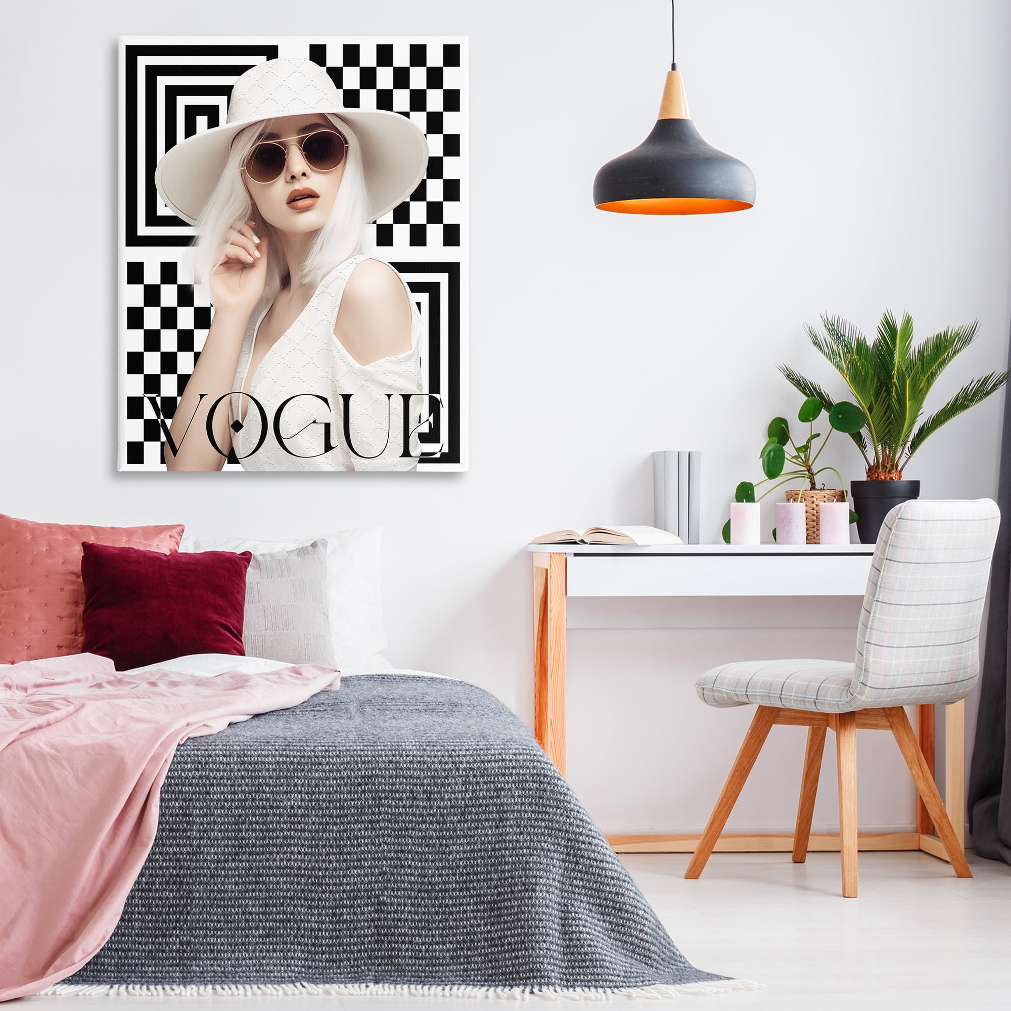 Stupell Industries Mod Elegance Woman Fashion Painting Wrapped Canvas Art Print Wall Art, 36 x 48