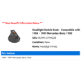 thumbnail image 2 of Headlight Switch Knob - Compatible with 1984 - 1989 Mercedes-Benz 190D 1985 1986 1987 1988, 2 of 2