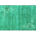 thumbnail image 1 of Ahgly Company Machine Washable Indoor Rectangle Oriental Turquoise Blue Asian Inspired Area Rugs, 2' x 4', 1 of 4