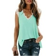 thumbnail image 2 of Babysbule Womens Tops, Fashion Woman O-Neck Short Sleeve Lace Tops T-Shirt Tees Loose Short, 2 of 5