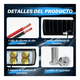 thumbnail image 4 of Par Faros Auxiliares Led De Lupa 6 Color Luz De Moto 44000lm 10 led Malubero Negro, 4 of 5