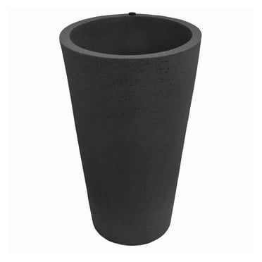 30" Tall Crete Planter, Black
