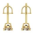 thumbnail image 4 of Clara Pucci 0.5Ct Synthetic Yellow Moissanite Round Cut VVS1 Screw Back Stud 14k Solid hypoallergenic Gold Designer Earrings For April, 4 of 7